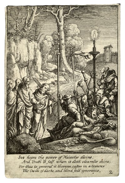 Jesus konfronterar sina belackare av Wenceslaus Hollar