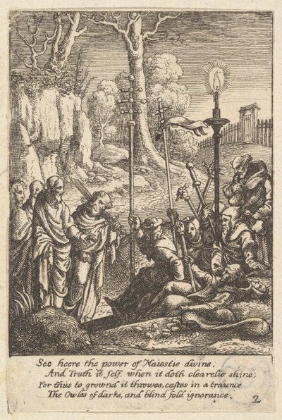 Jesus konfronterar sina belackare, 1625-77. av Wenceslaus Hollar