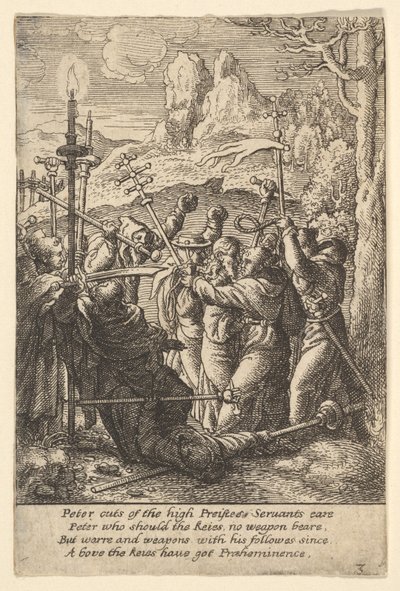 Jesus tagen, 1625-77. av Wenceslaus Hollar