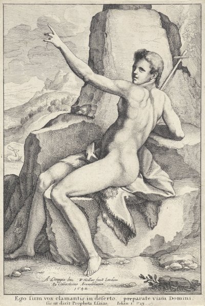 Johannes Döparen i öknen av Wenceslaus Hollar