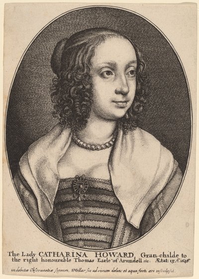 Lady Catherine Howard av Wenceslaus Hollar