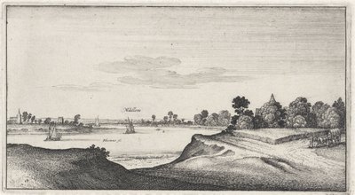 Landskap med utsikt över Mülheim Landskap och stadsbilder (serietitel) Amoenissimi Aliquot Locorum i Diversis Province Iacetium Prospectus (serietitel) av Wenceslaus Hollar