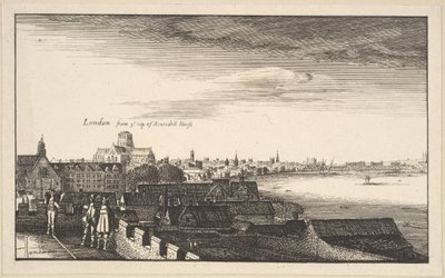 London från Arundel House, kopia, 1600-talet. av Wenceslaus Hollar