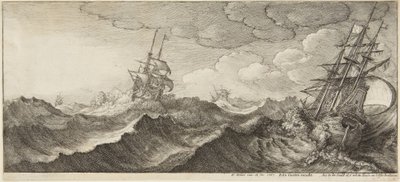 Marin i storm av Wenceslaus Hollar