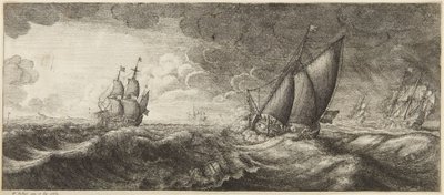 Marin i storm av Wenceslaus Hollar