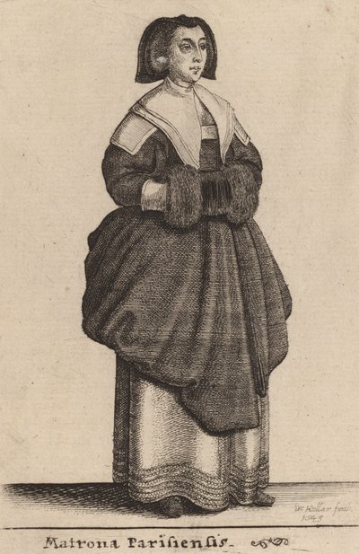 Matron i Paris, 1643. av Wenceslaus Hollar