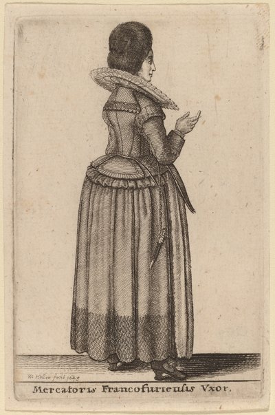 Hustru till Frankfurts köpman av Wenceslaus Hollar
