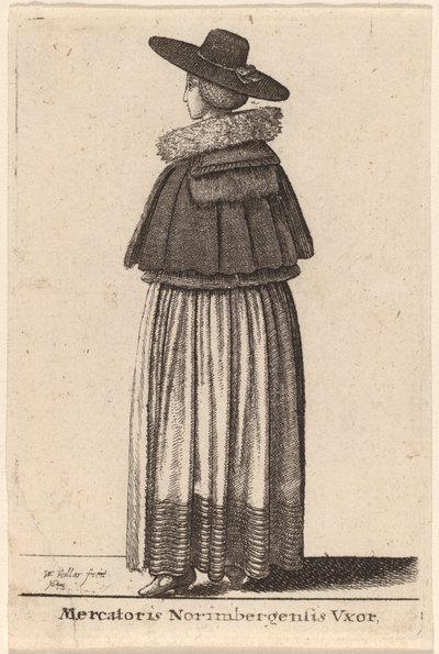 Hustru till en Nürnberg-handlare av Wenceslaus Hollar