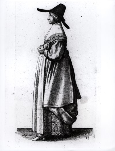 Köpmannens hustru, 1640 av Wenceslaus Hollar