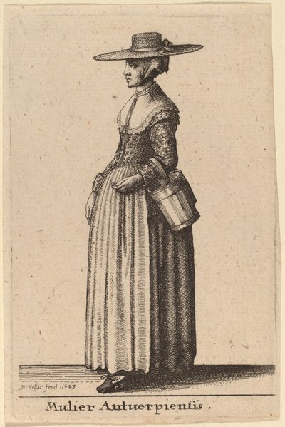 Kvinnan i Antwerpen av Wenceslaus Hollar