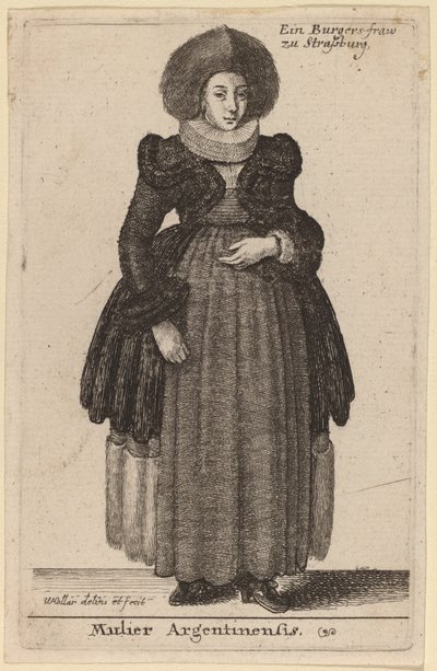 argentinsk kvinna av Wenceslaus Hollar