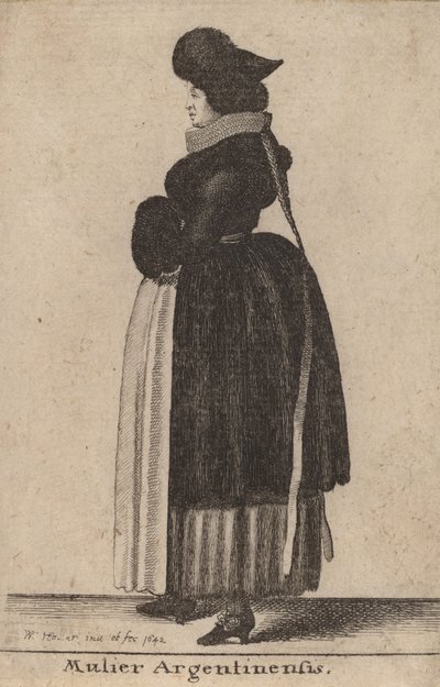 Argentinsk kvinna, 1642. av Wenceslaus Hollar