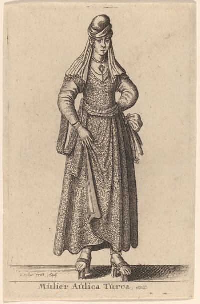 En turkisk hovkvinna av Wenceslaus Hollar