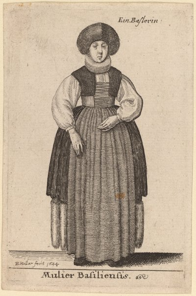En kvinna från Basel av Wenceslaus Hollar