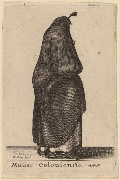 Kvinna från Köln av Wenceslaus Hollar