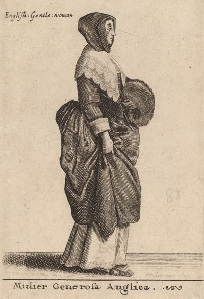 En generös engelsk kvinna, 1642. av Wenceslaus Hollar