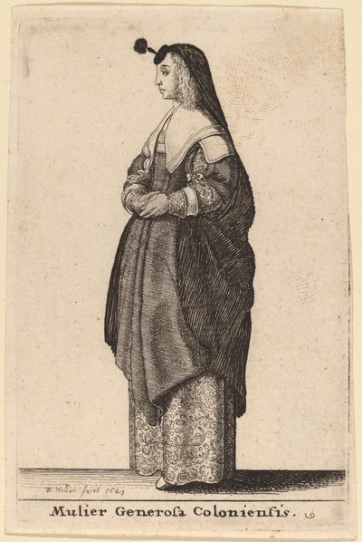 Den generösa kvinnan i Köln av Wenceslaus Hollar