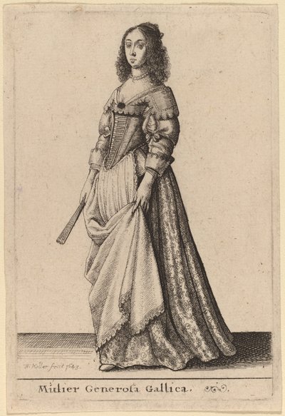 En generös fransk kvinna av Wenceslaus Hollar