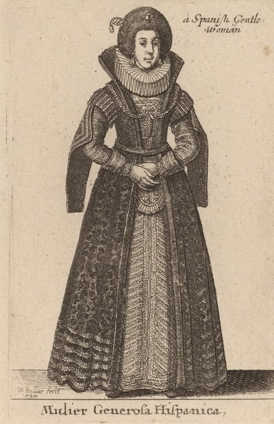 En spansk generös kvinna, 1644. av Wenceslaus Hollar