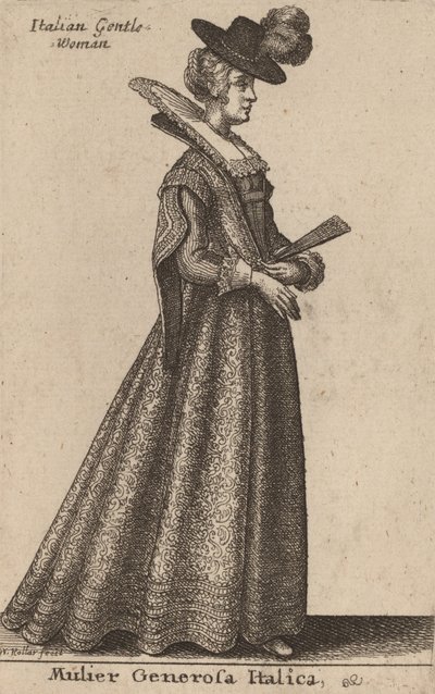 En generös italiensk kvinna av Wenceslaus Hollar