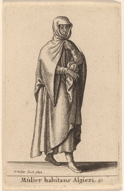 En kvinna som bor i Alger av Wenceslaus Hollar