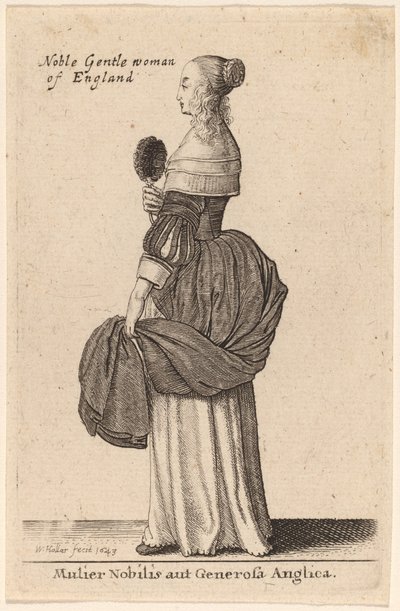 En ädel eller generös engelsk kvinna av Wenceslaus Hollar