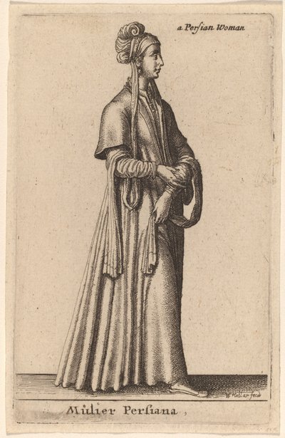 En persisk kvinna av Wenceslaus Hollar