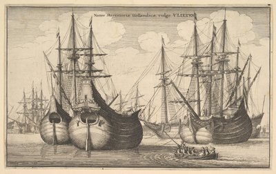 Holländska fraktfartyg eller flöjter, 1647 av Wenceslaus Hollar