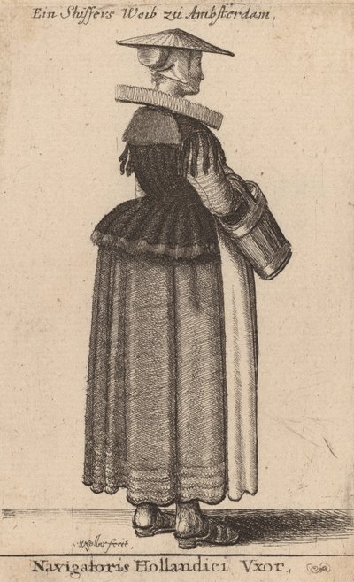 Holländsk navigatörs fru av Wenceslaus Hollar
