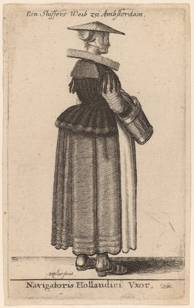 Holländsk navigatörs fru av Wenceslaus Hollar