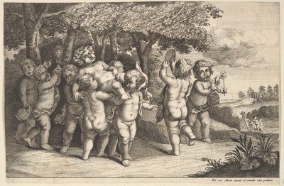 Nio små pojkar, 1625-77. av Wenceslaus Hollar