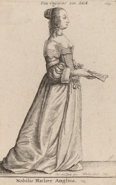 En ädel engelsk kvinna, 1649. av Wenceslaus Hollar