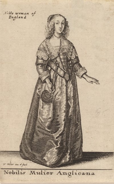 En ädel engelsk kvinna. av Wenceslaus Hollar
