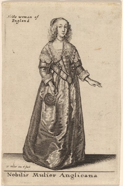 En ädel engelsk kvinna av Wenceslaus Hollar