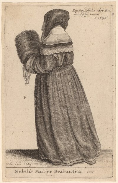 En ädel kvinna från Brabant av Wenceslaus Hollar