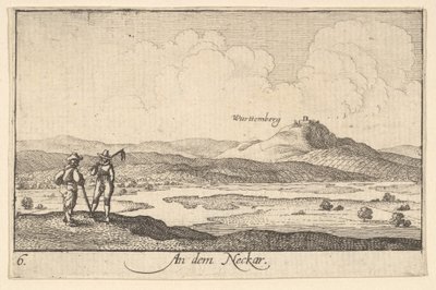 På Neckar, 1635. av Wenceslaus Hollar
