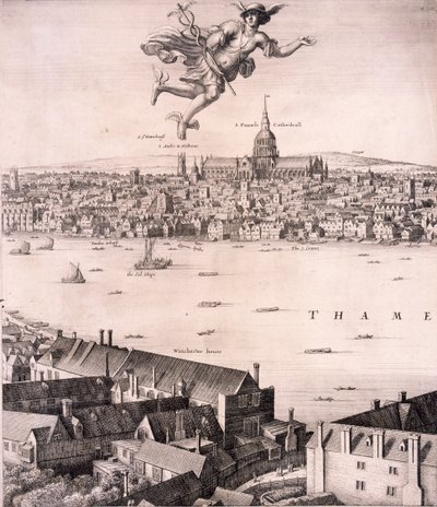 Panoramautsikt över London, c1670 av Wenceslaus Hollar