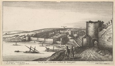 En del av Tanger från aboue, utan vattenporten, 1670. av Wenceslaus Hollar