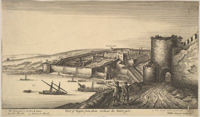 En del av Tanger från ovan, 1670. av Wenceslaus Hollar