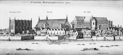 Del av City of Westminster, 1647 av Wenceslaus Hollar