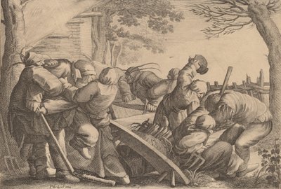 Bondebråk, 1646. av Wenceslaus Hollar
