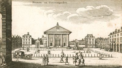Piazza, Covent Garden, London (gravyr) av Wenceslaus Hollar