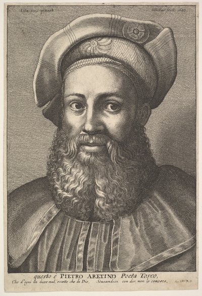 Pietro Aretino, 1640. av Wenceslaus Hollar