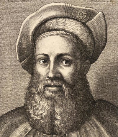 Porträtt av Pietro Aretino, ca 1670 av Wenceslaus Hollar