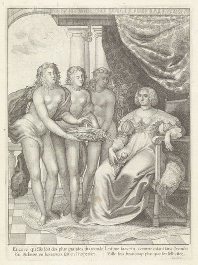 Porträtt av Amalia van Solms Historien om inträdet av den mest kristna kungens drottningmodern i Nederländernas förenade provinser. (serietitel) av Wenceslaus Hollar