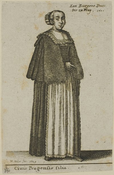 Prag flicka av Wenceslaus Hollar