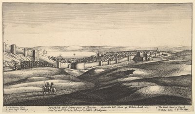 Prospekt av den nedre delen av Tanger, ca. 1670. av Wenceslaus Hollar