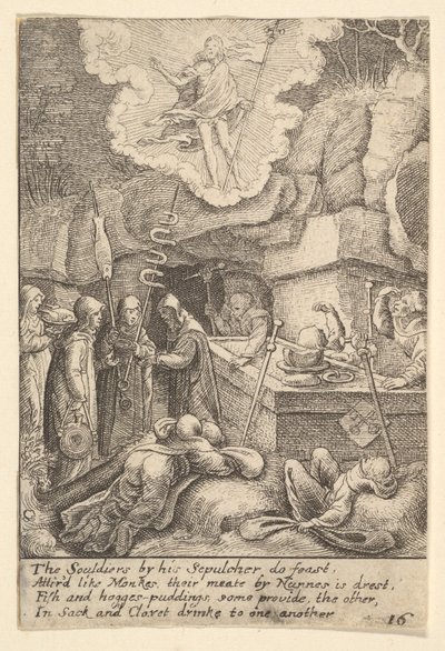Uppståndelse, 1625-77. av Wenceslaus Hollar