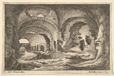 Romerska lämningar i Tivoli, 1673. av Wenceslaus Hollar