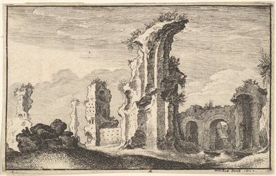 Ruinerna av St Croix de Jerusalem, 1600-talet. av Wenceslaus Hollar